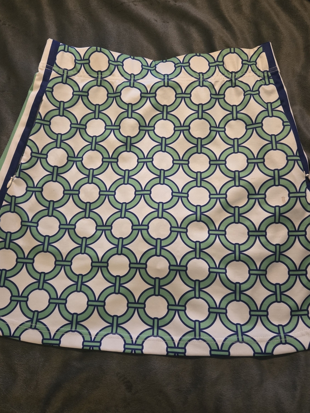 Gretchen Scott Designs Blue & Green Linked Circle A-Line Skirt